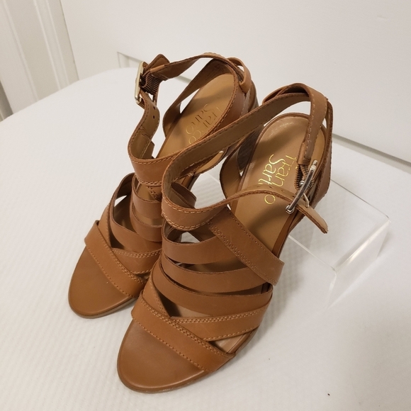EC Franco Sarto "Hayley" Dark Beige Leather Heels Size 9.5, Stylish, Chic - Picture 12 of 14